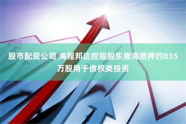 股市配资公司 海程邦达控股股东唐海质押约835万股用于债权类投资